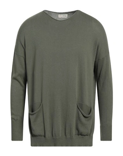 Shop Ma'ry'ya Man Sweater Military Green Size S Cotton