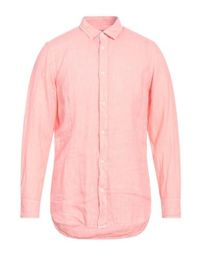 Shop Daniele Alessandrini Homme Man Shirt Pink Size 15 ¾ Linen