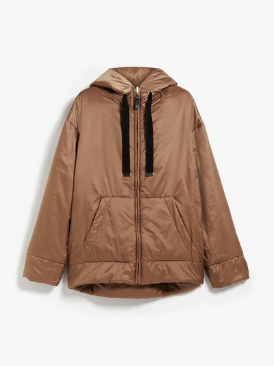 Shop Max Mara The Cube Dali Reversible Parka In Water-repellent Canvas In Camel