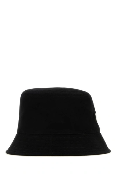 Isabel Marant Wide Brim Cotton Bucket Hat In Black