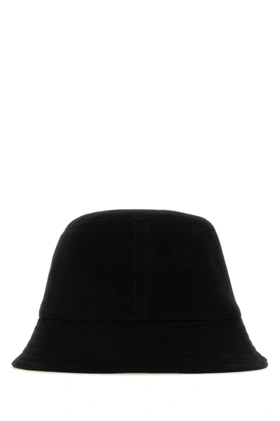 Isabel Marant Wide Brim Cotton Bucket Hat In Black