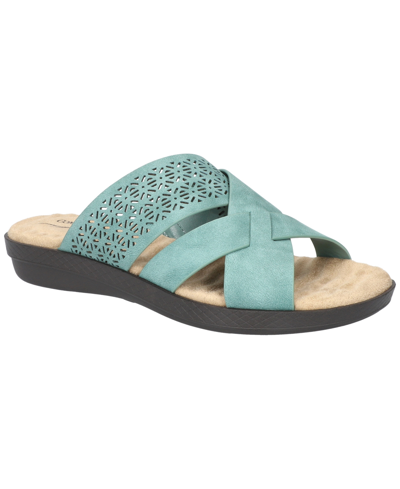 Shop Easy Street Women's Coho Slide Sandals In Turquoise