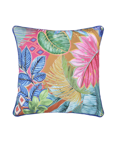J By J Queen Hanalei Quilted Decorative Pillow, 18" X 18" In Turquoise