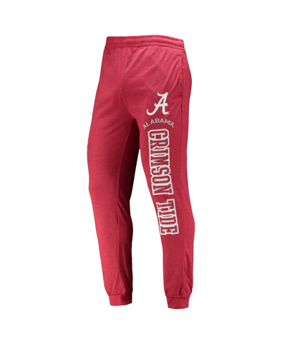 Shop Concepts Sport Men's  Crimson, Charcoal Alabama Crimson Tide Meter Long Sleeve Hoodie T-shirt And Jog In Crimson,charcoal