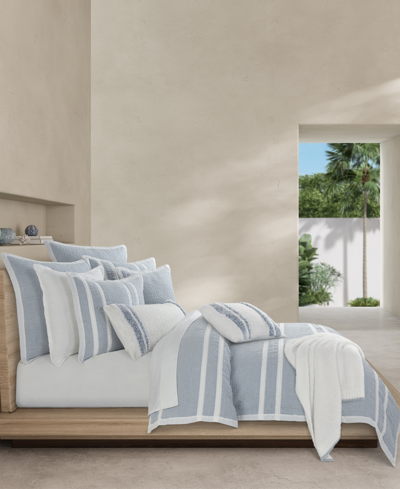 White Sand Beachwood Decorative Pillow, 14" X 40" In Sky Blue