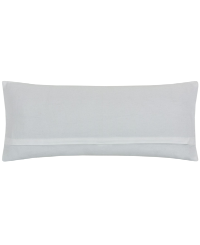 White Sand Beachwood Decorative Pillow, 14" X 40" In Sky Blue