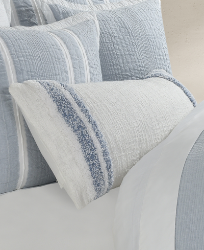 White Sand Beachwood Decorative Pillow, 14" X 40" In Sky Blue