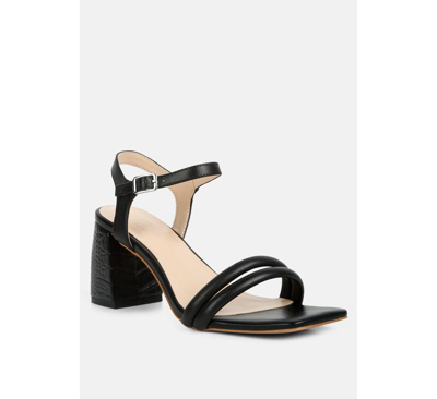 Shop Rag & Co Edyta Womens Ankle Strap Block Heel Sandals In Black