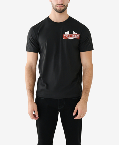 Shop True Religion Men's Srs Tape Short Sleeve T-shirt In Jet Black