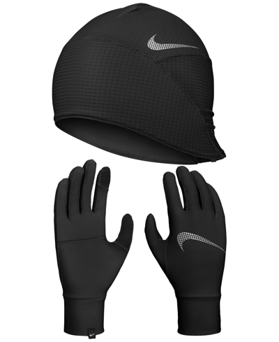 Shop Nike Women's Essential Hat & Glove Set In Black