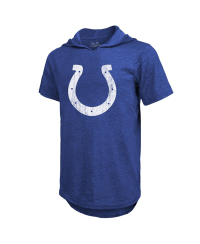 Majestic Men's  Threads Matt Ryan Royal Indianapolis Colts Player Name & Number Short Sleeve Hoodie T In Royal