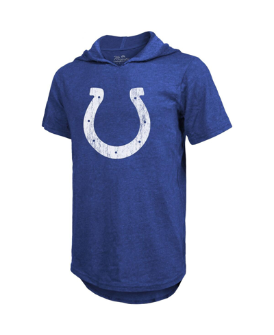 Majestic Threads Jonathan Taylor Royal Indianapolis Colts Player Name & Number Tri-blend Hoodie T-sh In Royal