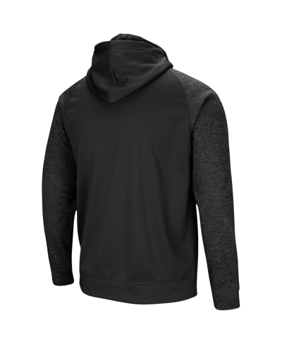 Colosseum Black Colorado Buffaloes Blackout 3.0 Tonal Raglan Full-zip Hoodie In Black