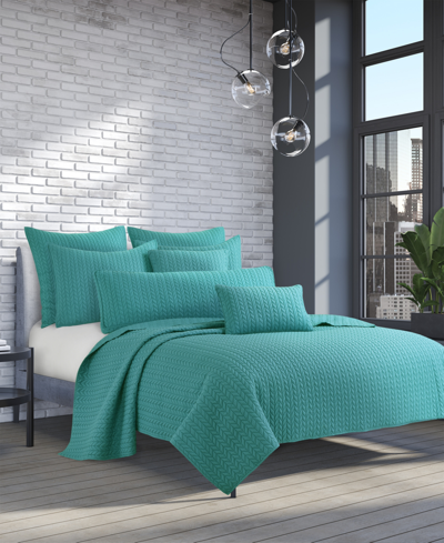 Shop J By J Queen Cayman Quilt, King/california King In Turquoise