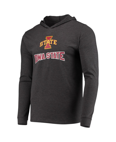 Concepts Sport Cardinal/heathered Charcoal Iowa State Cyclones Meter Long Sleeve T-shirt & Pants Sle In Cardinal,charcoal