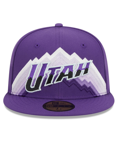 Shop New Era Men's  Purple Utah Jazz 2023/24 City Edition 59fifty Fitted Hat