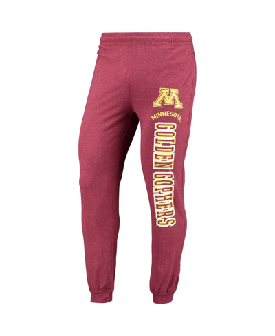 Concepts Sport Men's  Heathered Maroon And Heathered Charcoal Minnesota Golden Gophers Meter Long Sle In Maroon,heathered Charcoal