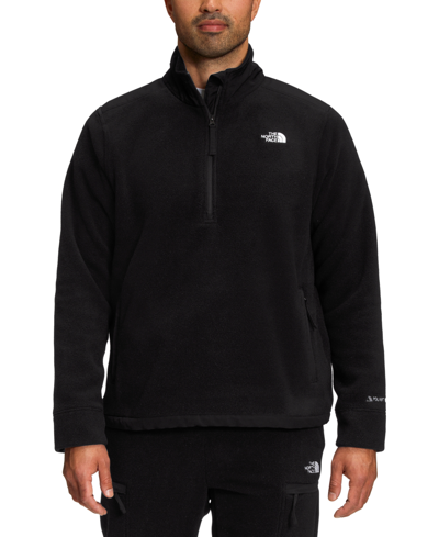 Shop The North Face Men's Alpine Polartec 200 Quarter Zip Fleece Pullover In Tnf Black,tnf Black