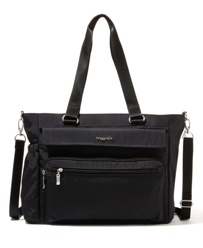 Shop Baggallini Modern Extra Large Laptop Tote In Black