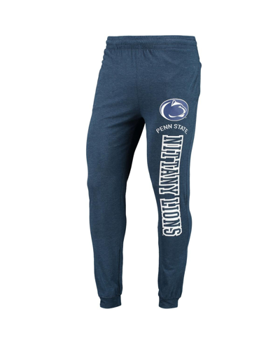Concepts Sport Navy/heather Charcoal Penn State Nittany Lions Meter Long Sleeve Hoodie T-shirt & Jog In Navy,heathered Charcoal