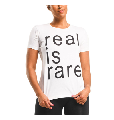 Shop Dai Moda Women's Real Is Rare T-shirt In White