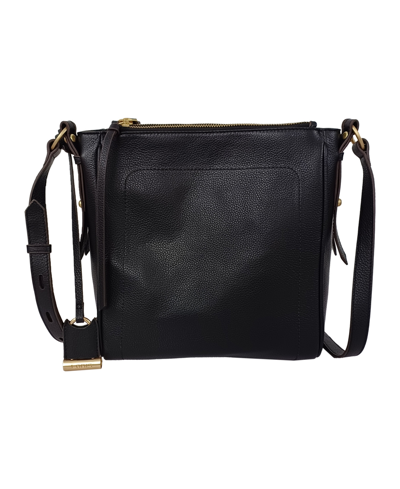 Shop Lodis Evelyn Leather Crossbody Bag In Black