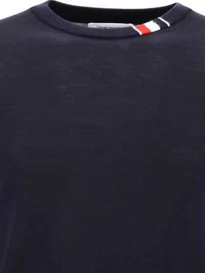 Shop Thom Browne "jersey Stitch" Sweater In Blue