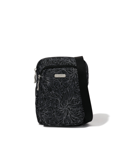 Shop Baggallini Dual Zipper N/s Crossbody In Midnight Blossom