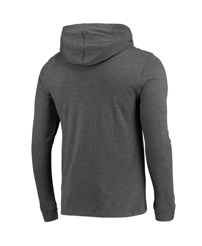 Concepts Sport Navy/heather Charcoal West Virginia Mountaineers Meter Long Sleeve Hoodie T-shirt & J In Navy,heathered Charcoal