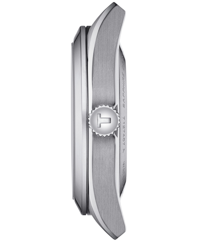 Shop Tissot Men's Swiss Automatic Gentleman Powermatic 80 Silicium Stainless Steel Bracelet 40mm In Blue