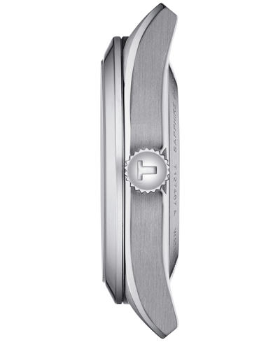 Tissot Men's Swiss Automatic Gentleman Powermatic 80 Silicium Stainless Steel Bracelet 40mm In Blue
