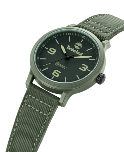 Shop Timberland Men's Quartz Driscoll Green Nylon Strap Watch, 46mm