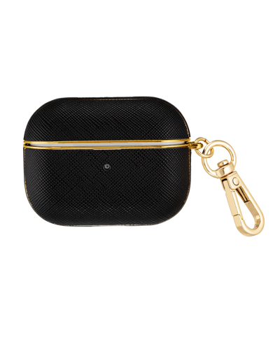 Shop Anne Klein Women's Saffiano Leather Airpods Pro Case In Black