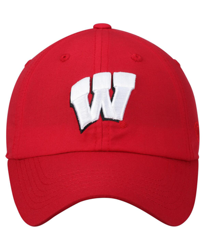 Top Of The World Men's  Red Wisconsin Badgers Primary Logo Staple Adjustable Hat In Red