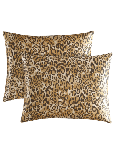 Shop Juicy Couture Monica Leopard Satin 3-pc. Reversible Duvet Cover Set, King