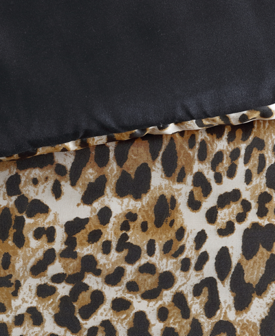 Shop Juicy Couture Monica Leopard Satin 3-pc. Reversible Duvet Cover Set, King
