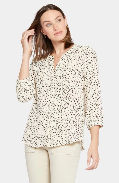 Shop Nydj Pintuck Blouse In Serafina