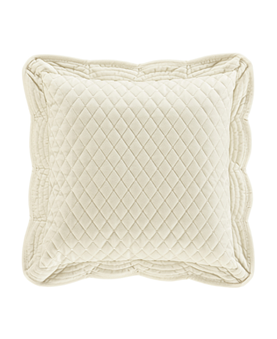 Shop J Queen New York Marissa Square Quilted Decorative Pillow, 18" In Winter White