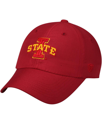 Shop Top Of The World Men's  Cardinal Iowa State Cyclones Primary Logo Staple Adjustable Hat