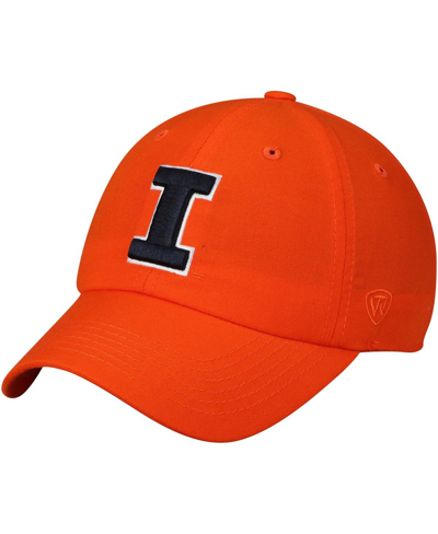 Shop Top Of The World Men's  Orange Illinois Fighting Illini Primary Logo Staple Adjustable Hat