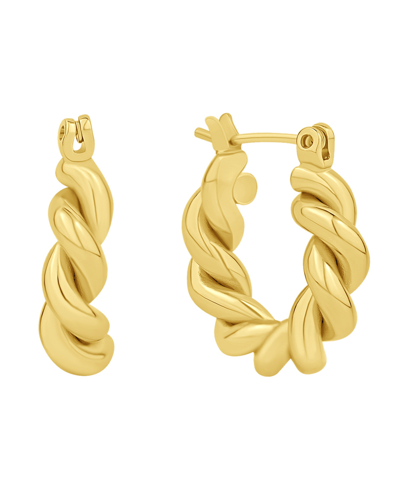 Shop And Now This Silver-plated Or 18k Gold-plated Twisted Hoop Earring