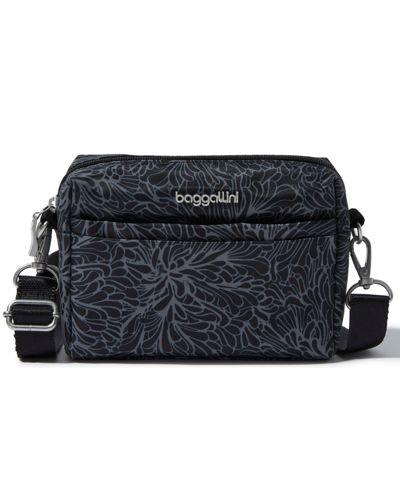 Shop Baggallini 2 In 1 Mini Convertible Bag In Midnight Blossom Print- Polyester