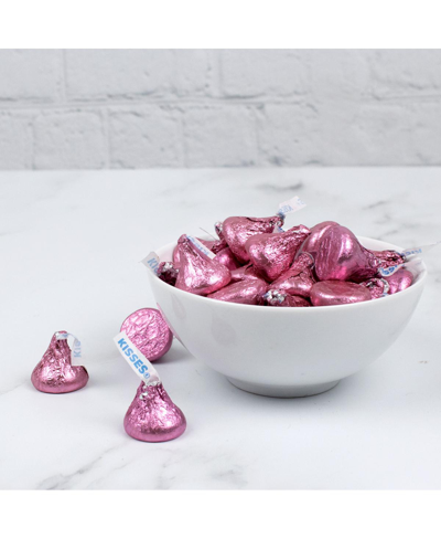 Just Candy Pink Hershey's Kisses Candy Milk Chocolates 90 Pieces In Pink