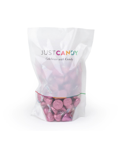 Just Candy Pink Hershey's Kisses Candy Milk Chocolates 90 Pieces In Pink
