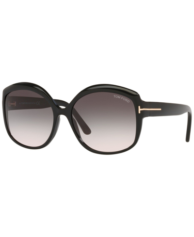 Shop Tom Ford Women's Ft0919 Sunglasses, Tr001371 In Black Shiny
