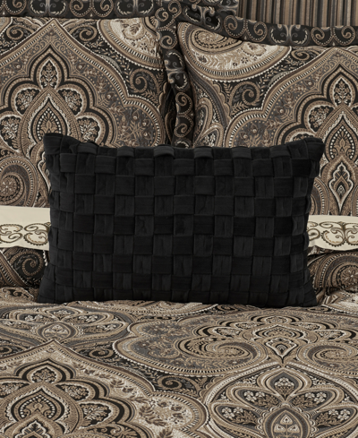J Queen New York Cipriana Boudoir Decorative Pillow, 14" X 20" In Black