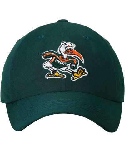 Shop Top Of The World Men's  Green Miami Hurricanes Staple Adjustable Hat