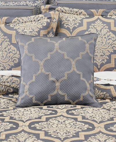 J Queen New York San Marino Embellished Decorative Pillow, 18" X 18" In Powder Blue