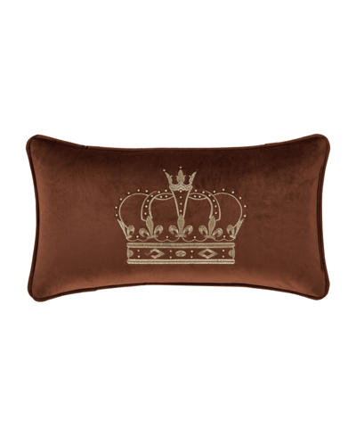 Shop J Queen New York Townsend Crown Boudoir Decorative Pillow, 15" X 20" In Terracotta