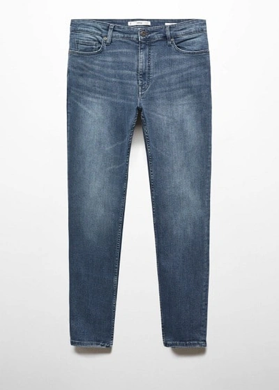Shop Mango Man Jude Skinny-fit Jeans Indigo Blue
